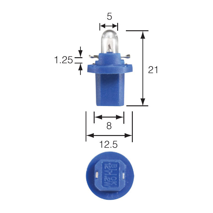 Narva 12V 1.2W BX8.5d Dash Panel Globes 47780