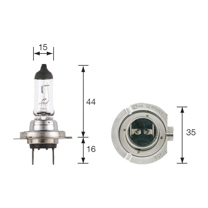 Narva 12V H7 55W PX26D Plus 200 Halogen Headlight Globes 48396BL2