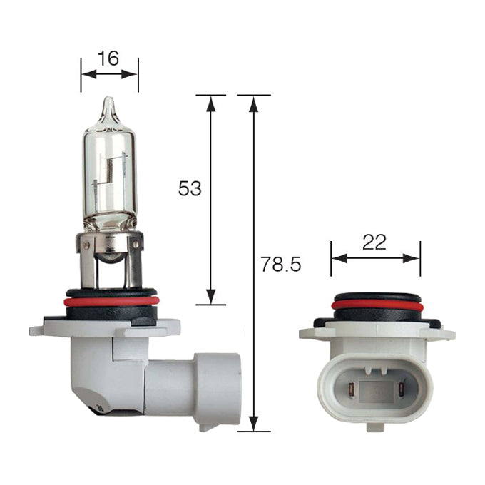 Narva 12V HB3 60W P20d Intense Plus 30 Halogen Headlight Globes 48473BL2