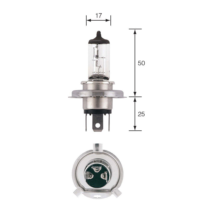 Narva 24V 100/90W P43t Halogen Headlight Globe 48895BL