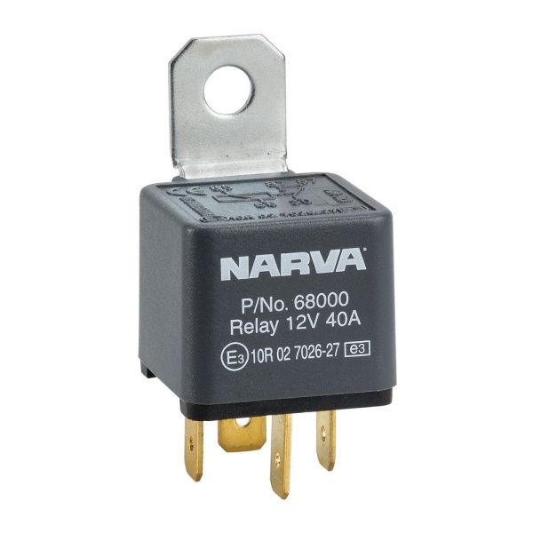 Narva 12V 40A Normally Open 4 Pin Relay 68000BL