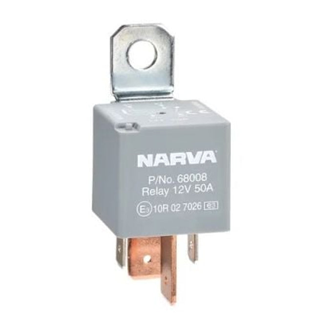 Narva 12V 50A Normally Open 4 Pin Relay with Resistor 68008BL