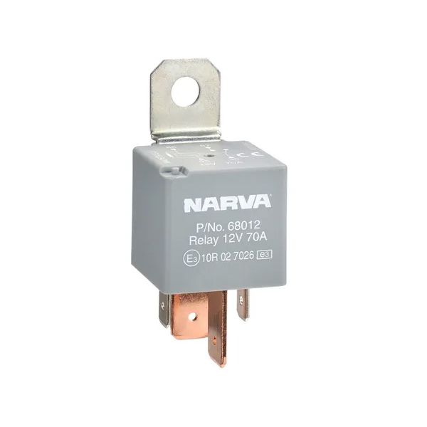 Narva 12V 70A Normally Open 4 Pin Relay with Resistor 68012BL