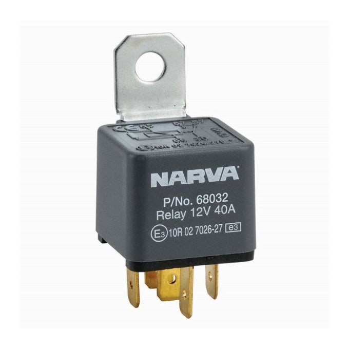 Narva 12V 40A Normally Open 5 Pin Relay with Diode 68032BL