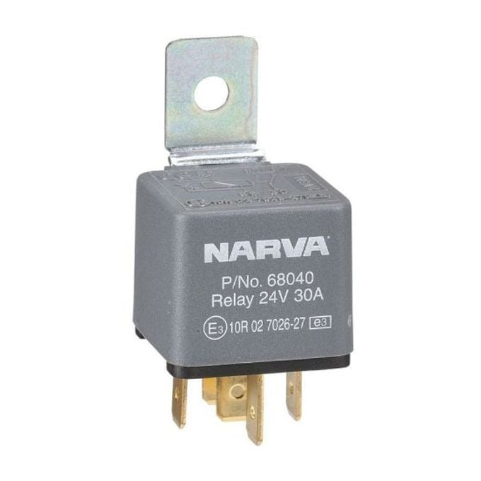 Narva 24V 30A Normally Open 5 Pin Relay with Diode 68040BL