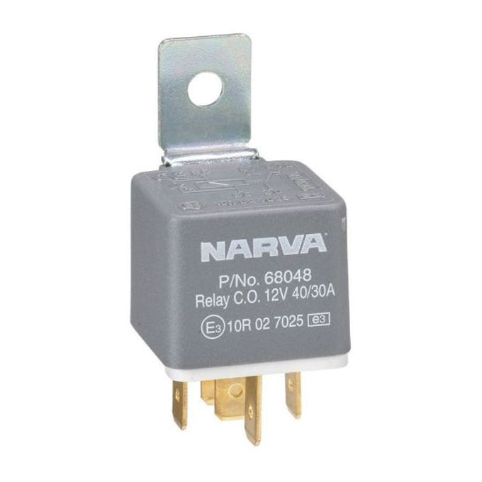 Narva 12V 40A/30A Change-Over 5 Pin Relay with Diode 68048BL