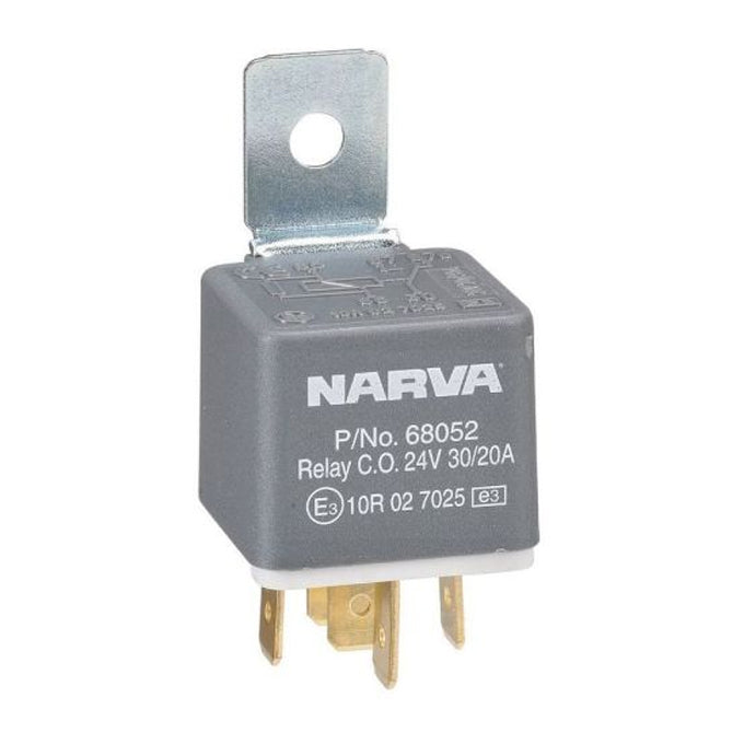 Narva 24V 30A/20A Change-Over 5 Pin Relay with Resistor 68052BL