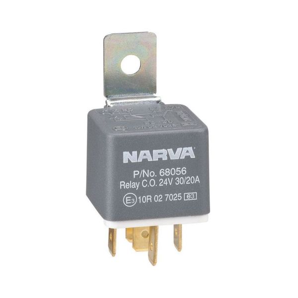 Narva 24V 30A/20A Change-Over 5 Pin Relay with Diode 68056BL