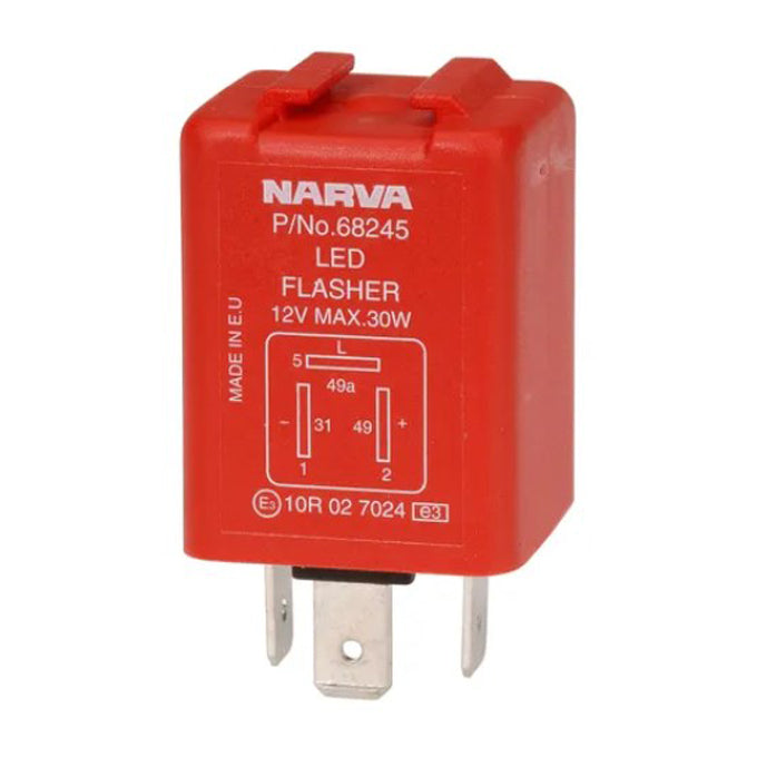 Narva 12 Volt 3 Pin Electronic LED Flasher 68245BL