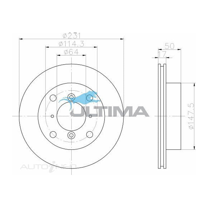 Ultima Disc Brake Rotor AAP022
