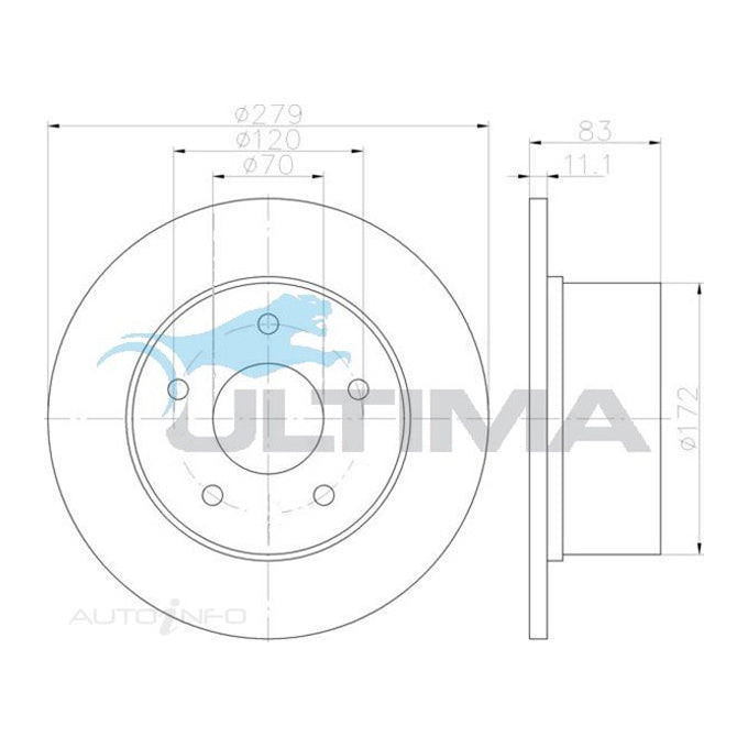 Ultima Disc Brake Rotor AAP036