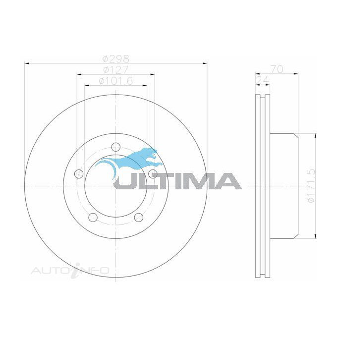Ultima Disc Brake Rotor AAP086