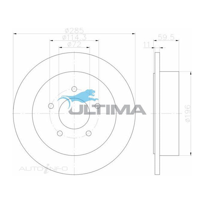 Ultima Disc Brake Rotor AAP097