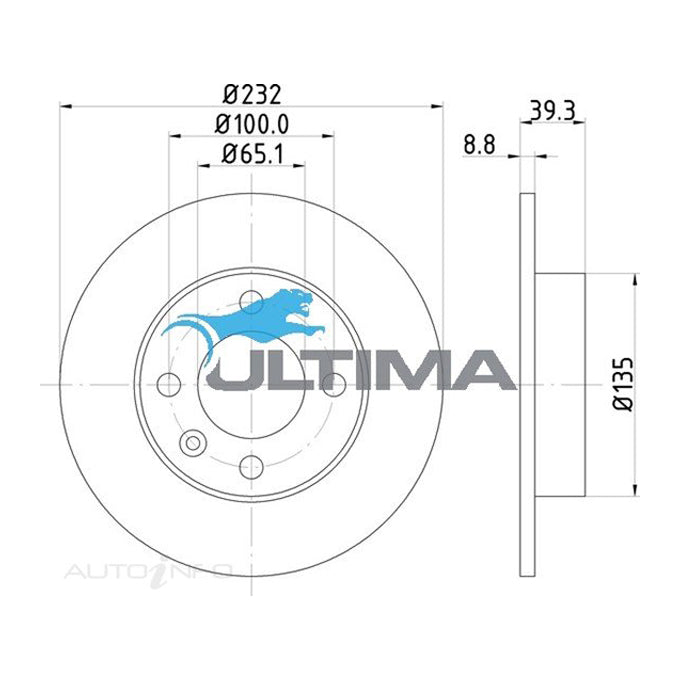 Ultima Disc Brake Rotor AAP12363