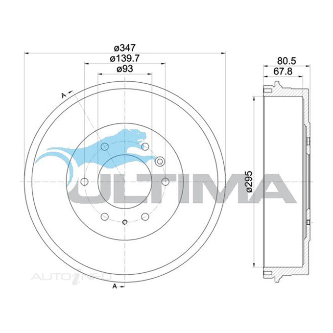 Ultima Brake Drum AAP1642