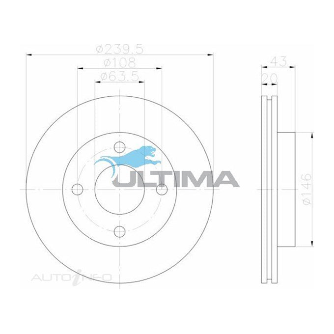 Ultima Disc Brake Rotor AAP168
