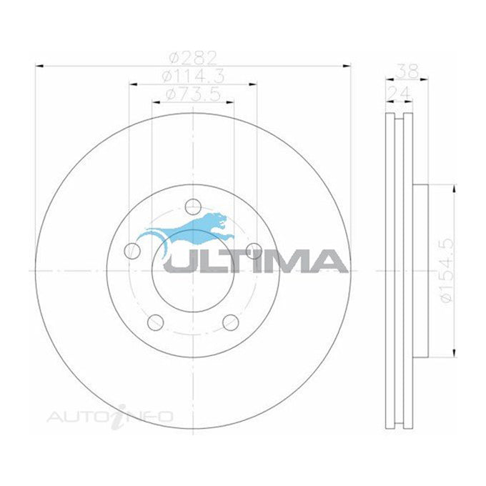 Ultima Disc Brake Rotor AAP177