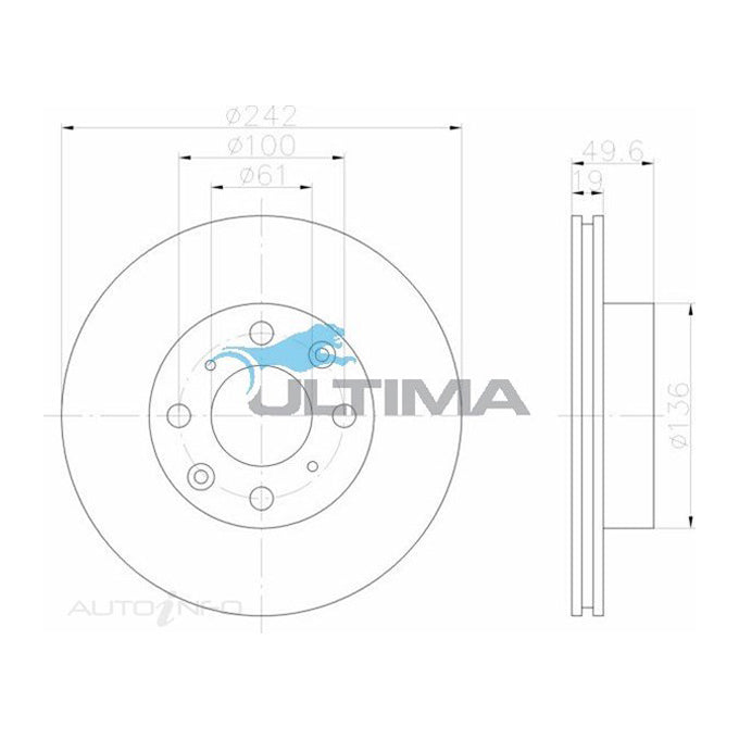 Ultima Disc Brake Rotor AAP196