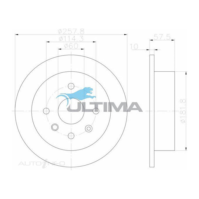 Ultima Disc Brake Rotor AAP2043