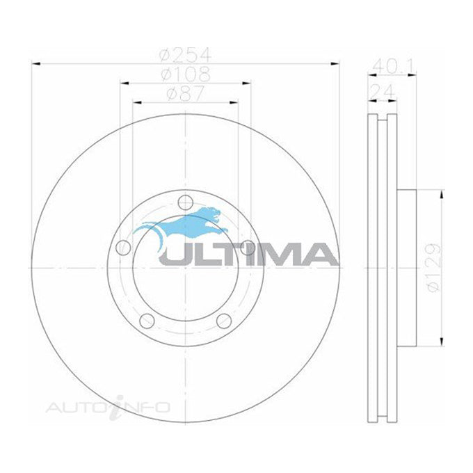 Ultima Disc Brake Rotor AAP208
