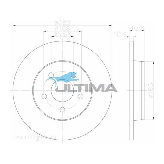 Ultima Disc Brake Rotor AAP2121