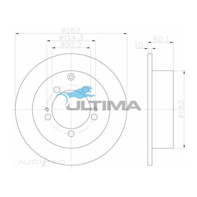 Ultima Disc Brake Rotor AAP2203