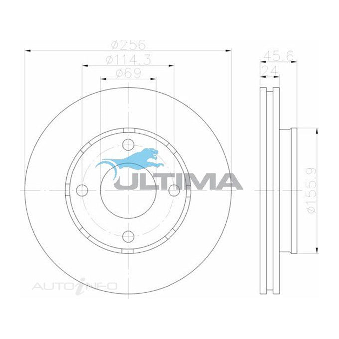 Ultima Disc Brake Rotor AAP2226