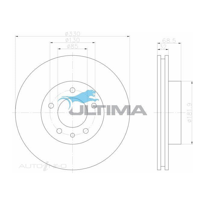 Ultima Disc Brake Rotor AAP2244