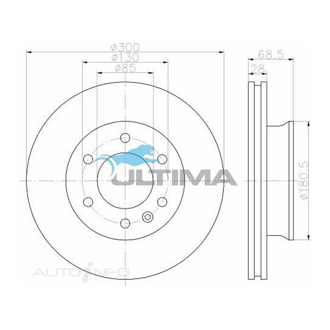 Ultima Disc Brake Rotor AAP2270