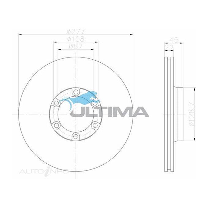 Ultima Disc Brake Rotor AAP229
