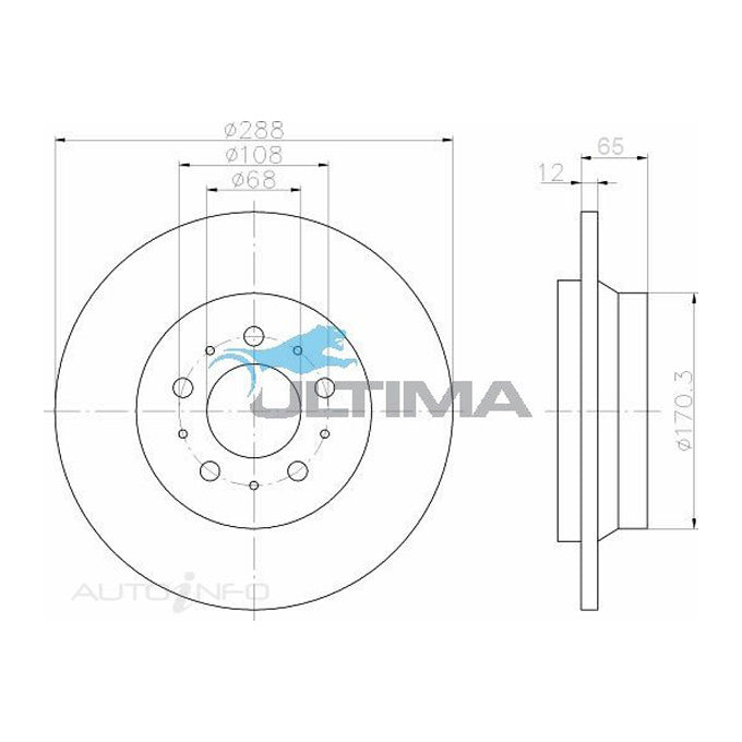 Ultima Disc Brake Rotor AAP2383
