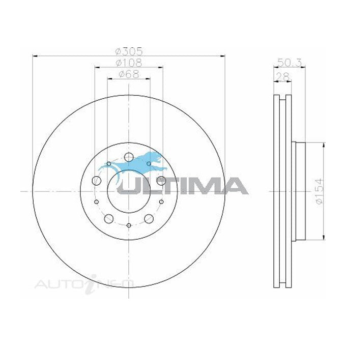 Ultima Disc Brake Rotor AAP2384