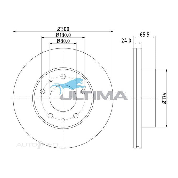 Ultima Disc Brake Rotor AAP2400