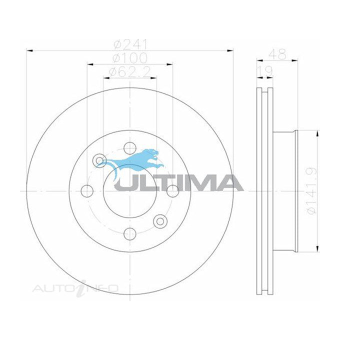 Ultima Disc Brake Rotor AAP2450