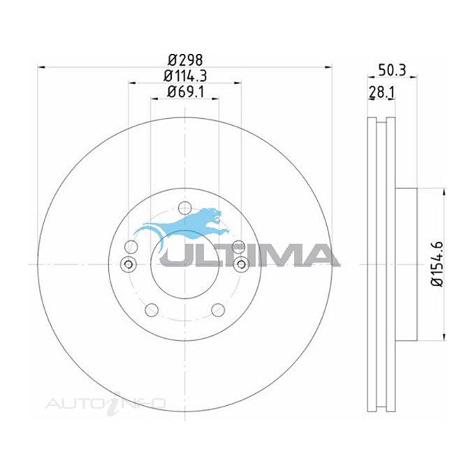 Ultima Disc Brake Rotor AAP2462