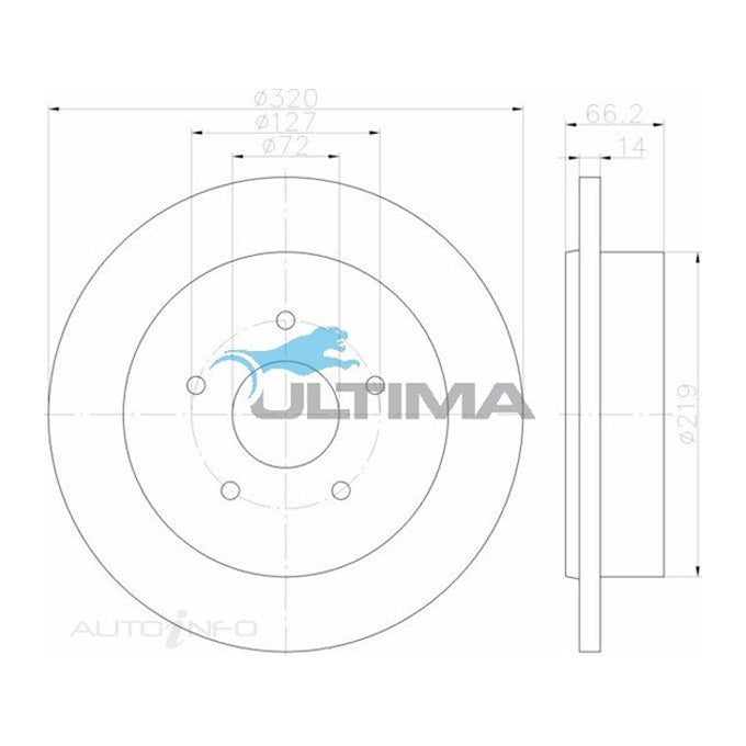 Ultima Disc Brake Rotor AAP2531