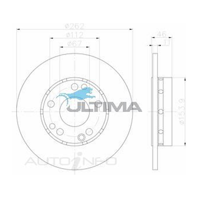 Ultima Disc Brake Rotor AAP260