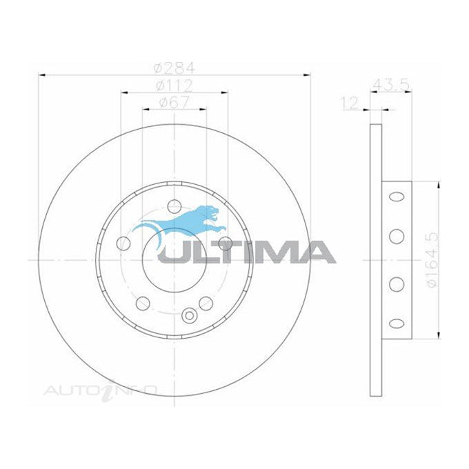 Ultima Disc Brake Rotor AAP265