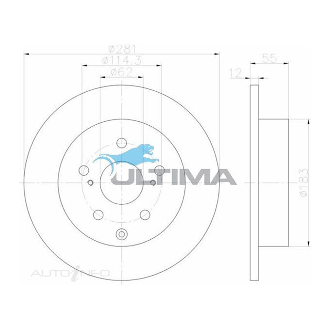 Ultima Disc Brake Rotor AAP2745