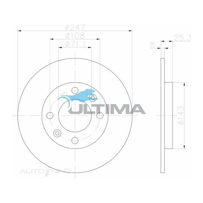 Ultima Disc Brake Rotor AAP276