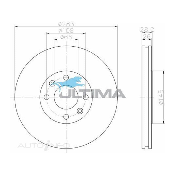 Ultima Disc Brake Rotor AAP277