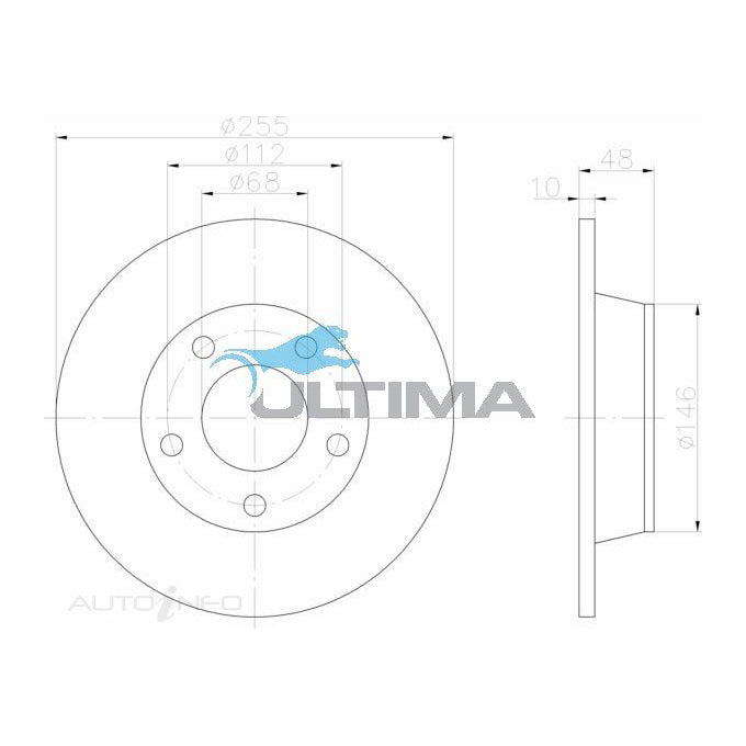 Ultima Disc Brake Rotor AAP2805