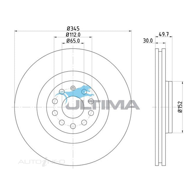 Ultima Disc Brake Rotor AAP2808