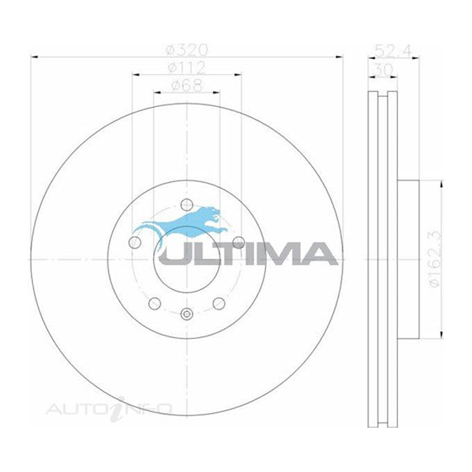 Ultima Disc Brake Rotor AAP2822