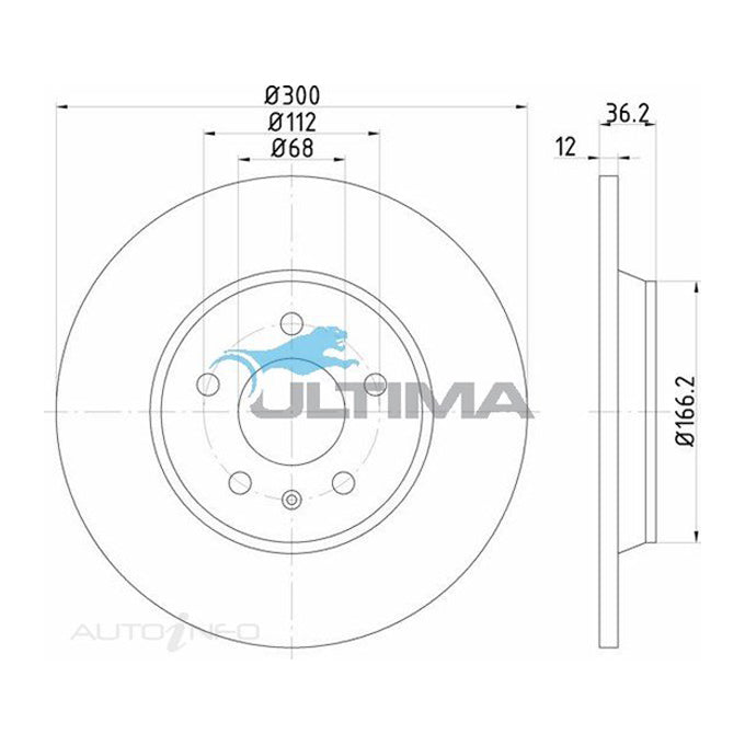 Ultima Disc Brake Rotor AAP2823