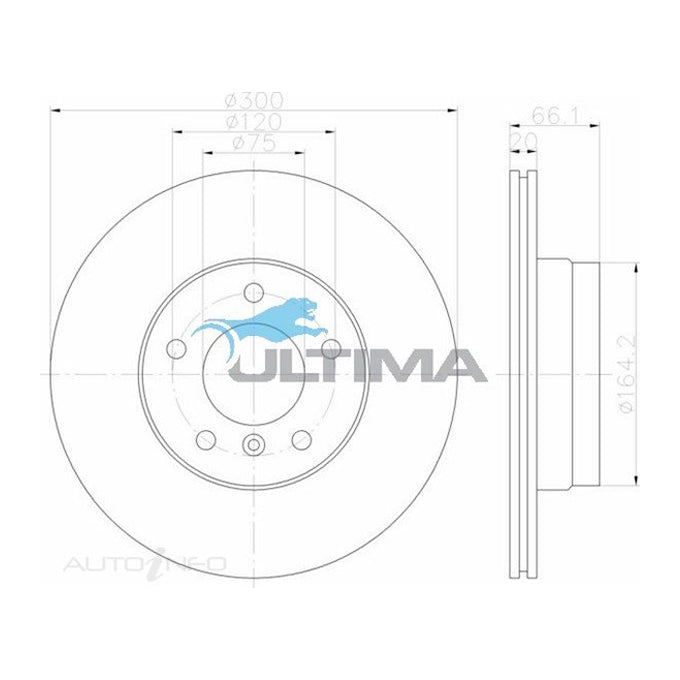 Ultima Disc Brake Rotor AAP2857