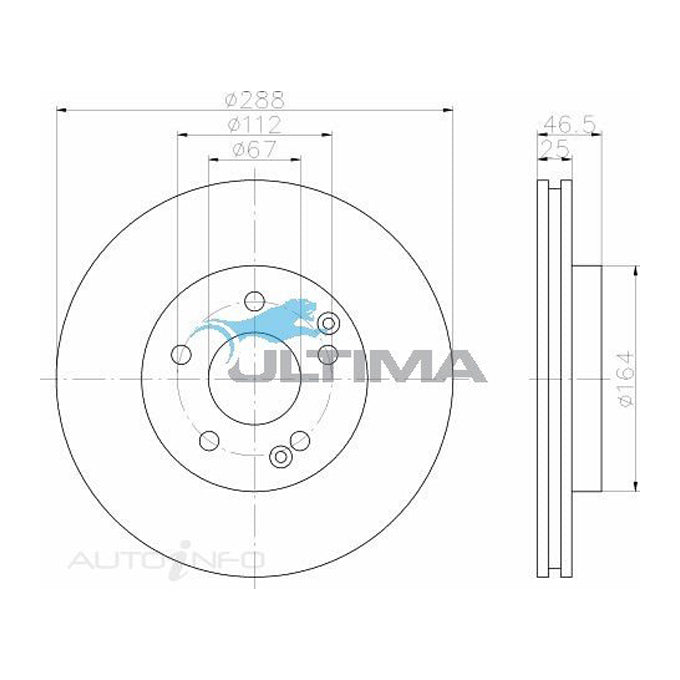 Ultima Disc Brake Rotor AAP286