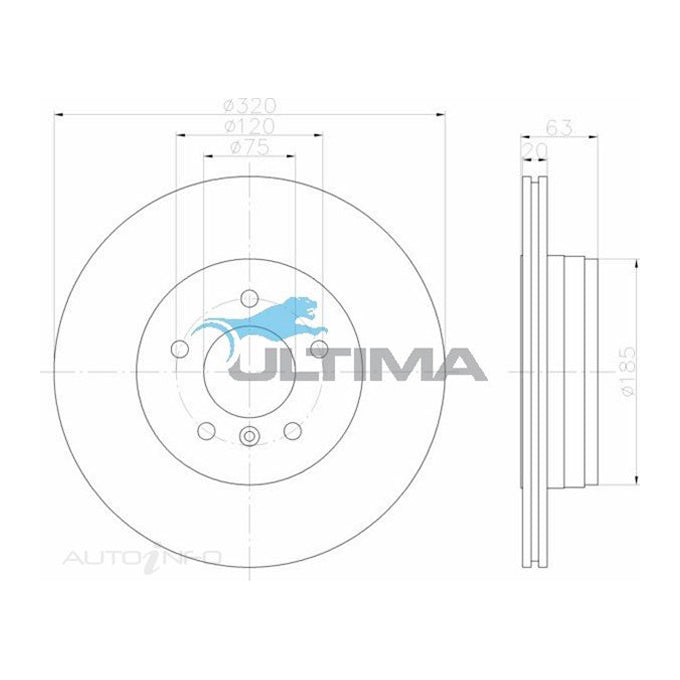 Ultima Disc Brake Rotor AAP2869