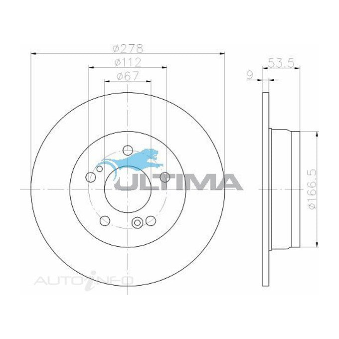 Ultima Disc Brake Rotor AAP287