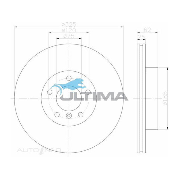 Ultima Disc Brake Rotor AAP2876